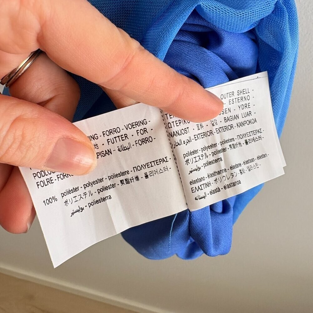 Zara Tulle Mesh Strapless Mini Dress NWT Blogger Fav Blue Size Small - Picture 11 of 12